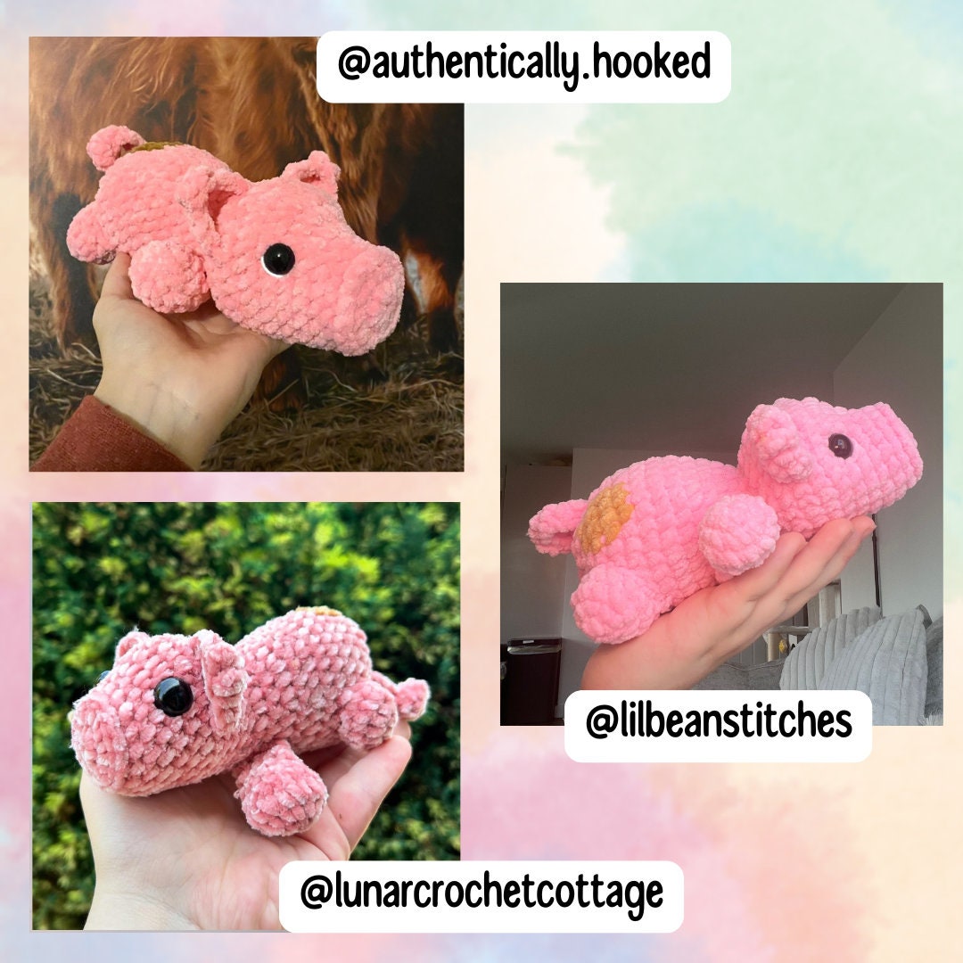 Stackimals pig crochet pattern, lilbeanstitches pattern crochet, market prep patterns, pig pattern crochet pig, muddy pig, cute pig crochet