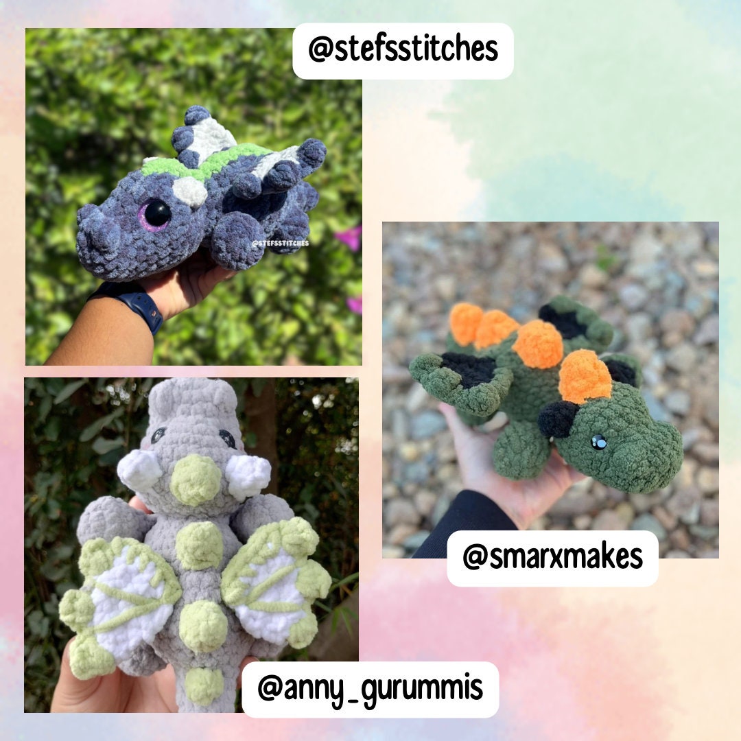 Stackimals dragon crochet pattern, dinosaur dragon pattern crochet, lilbeanstitches, crochet tutorial, crochet PDF, market prep crochet