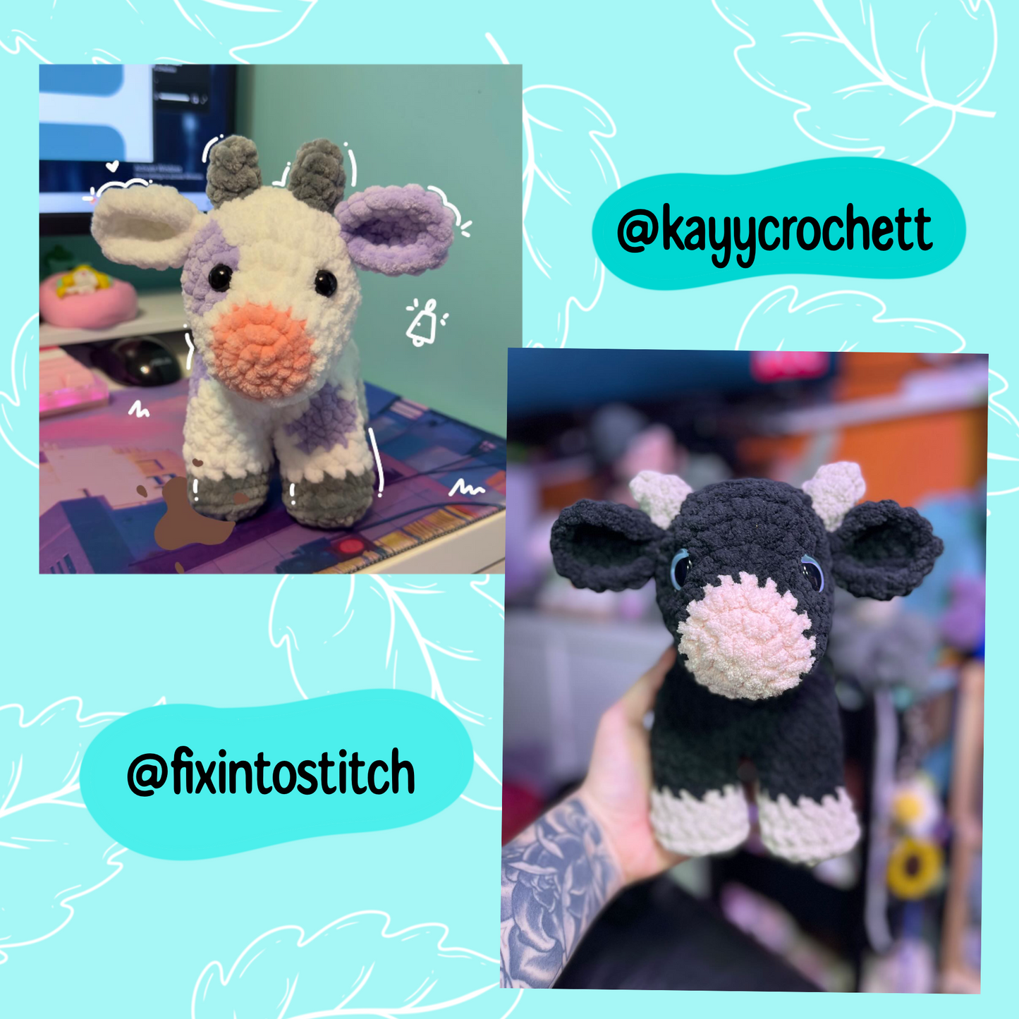 Baby cow pattern, highland cow crochet pattern, small cow crochet pattern, baby crochet cow, market crochet pattern, crochet farm animal