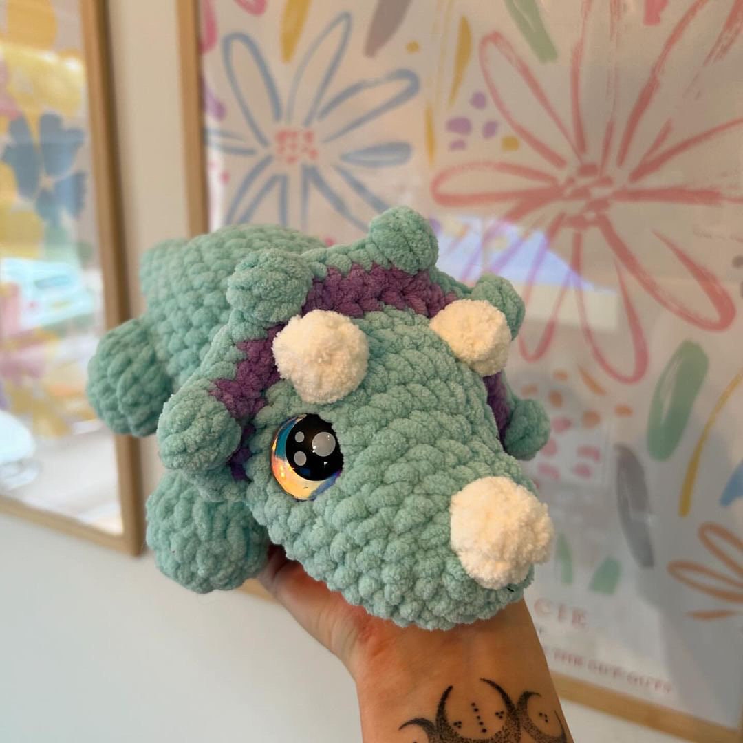 Stackimals triceratops crochet pattern, dinosaur pattern crochet, lilbeanstitches, crochet tutorial, crochet PDF, market prep crochet
