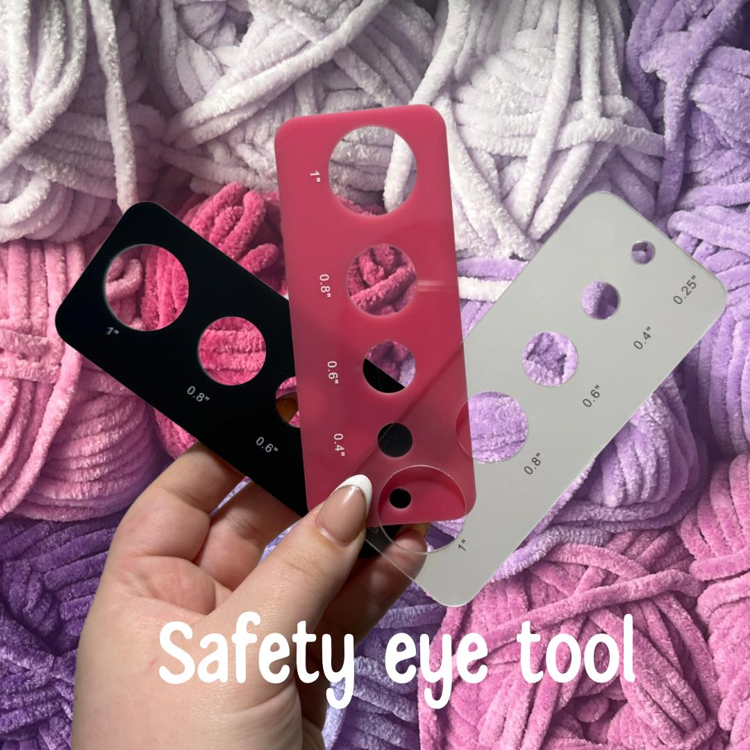 Safety eye tool, safety eye gadget, safety eye helper, tool for safety eyes, tool, crochet tool, safety eyes help, washer tool