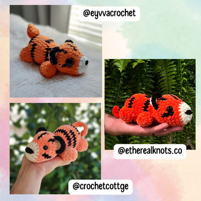 Stackimals tiger crochet pattern, lilbeanstitches, tiger pattern crochet, safari animal crochet tutorial, crochet instructions, tiger patt
