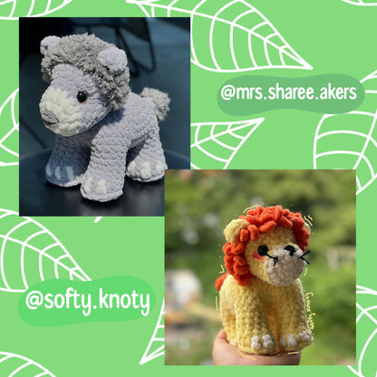 Safari animals pattern, crochet tiger pattern, lion crochet pattern, crochet leopard patter, crochet safari, crochet tutorial, plushie