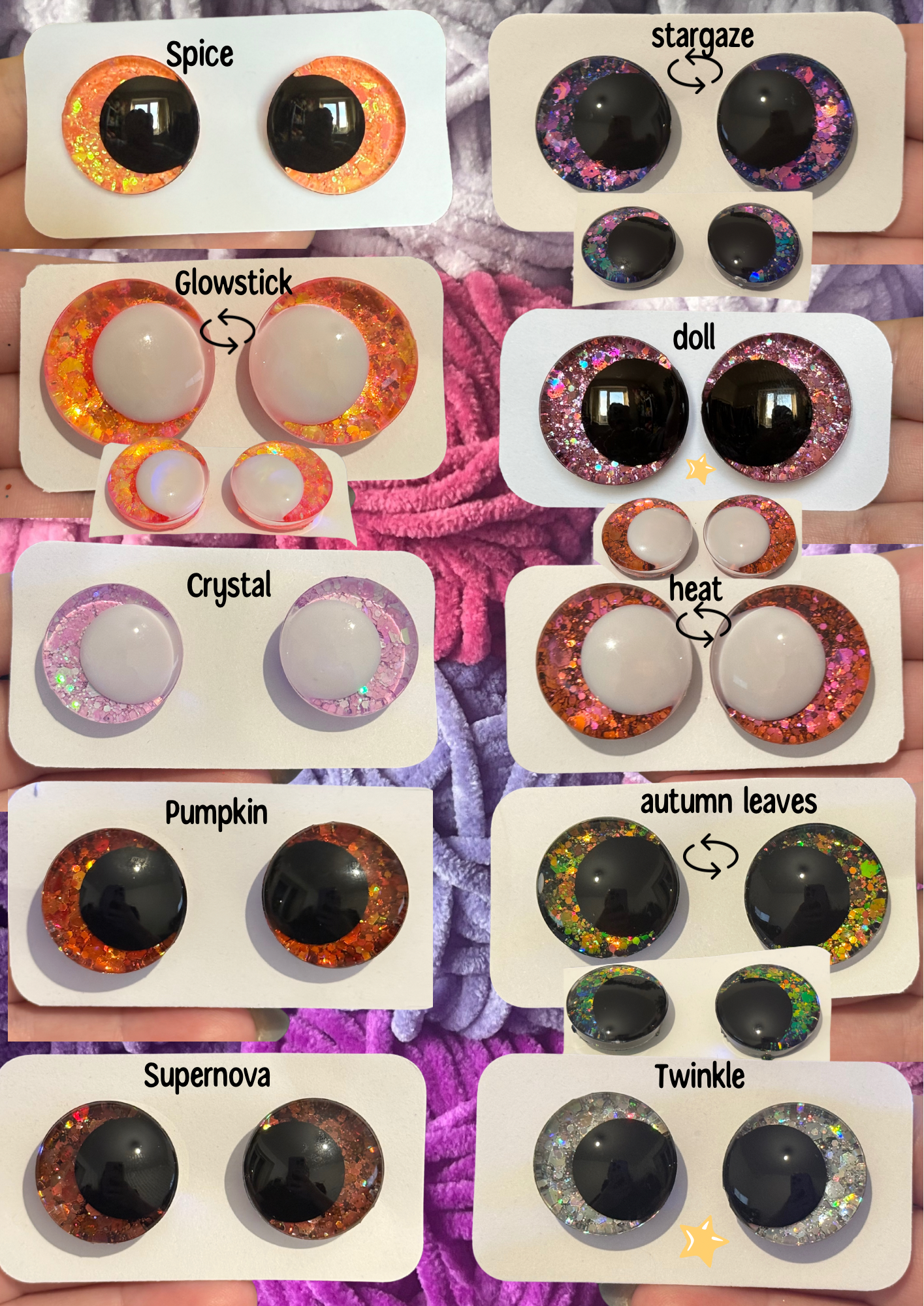 Glitter safety eyes