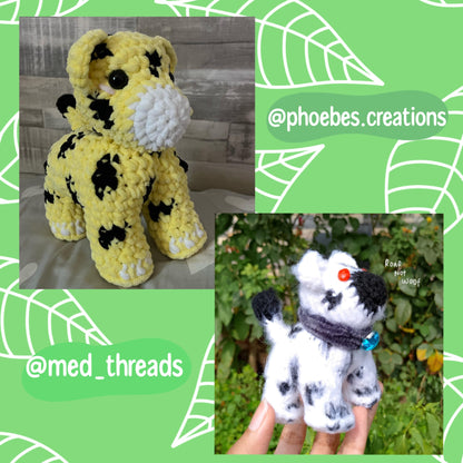 Cute leopard pattern, crochet pattern, leopard crochet pattern, small leopard crochet, crochet leopard, crochet tutorial, crochet safari